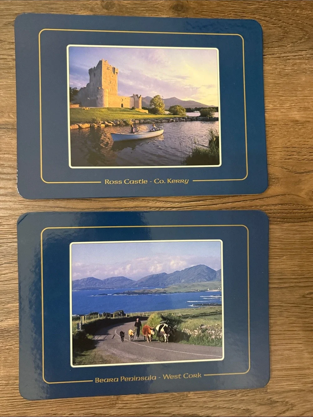 A View of Ireland Placemat Set of 6 in Box- Blue & Green like Pimpernel